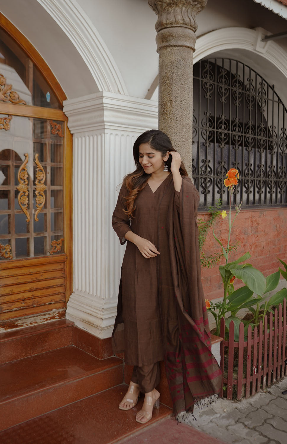 Brown suit set