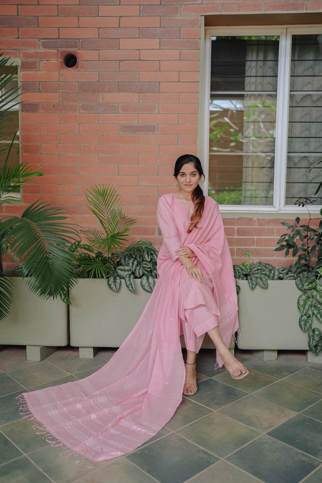 Baby pink suit set