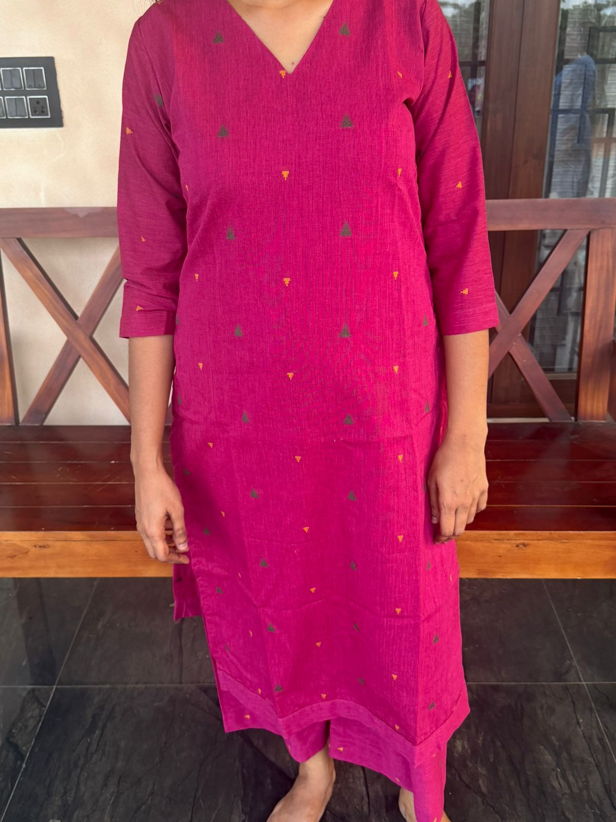 Bright Pink Kurta set