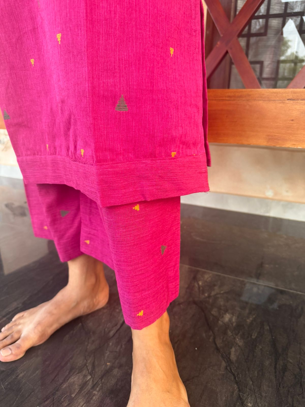 Bright Pink Kurta set