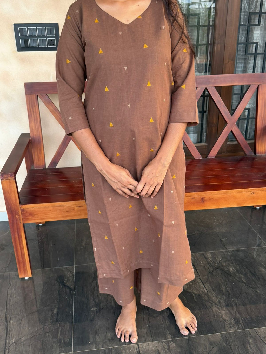 Nude Brown Kurta set