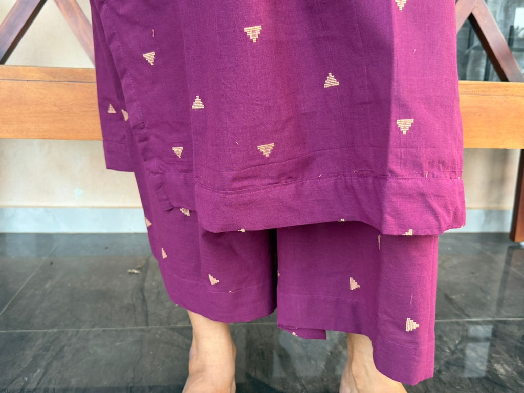 Wine kurta set
